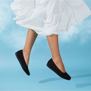 VIVAIA Lightweight Square-Toe V-Cut Flats (Margot Walker) black EU41.5 US/10